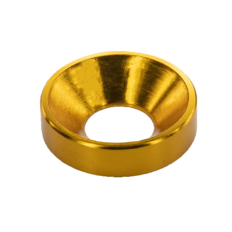 Lagefefe [40PCS] M6 Finishing Countersunk Washers, Anodized Aluminum Alloy, Head Washers Gaskets Cup Shim for Screw RC/Car/Motorcycle/Mechanical Accessories Parts, Golden Color - Image 1